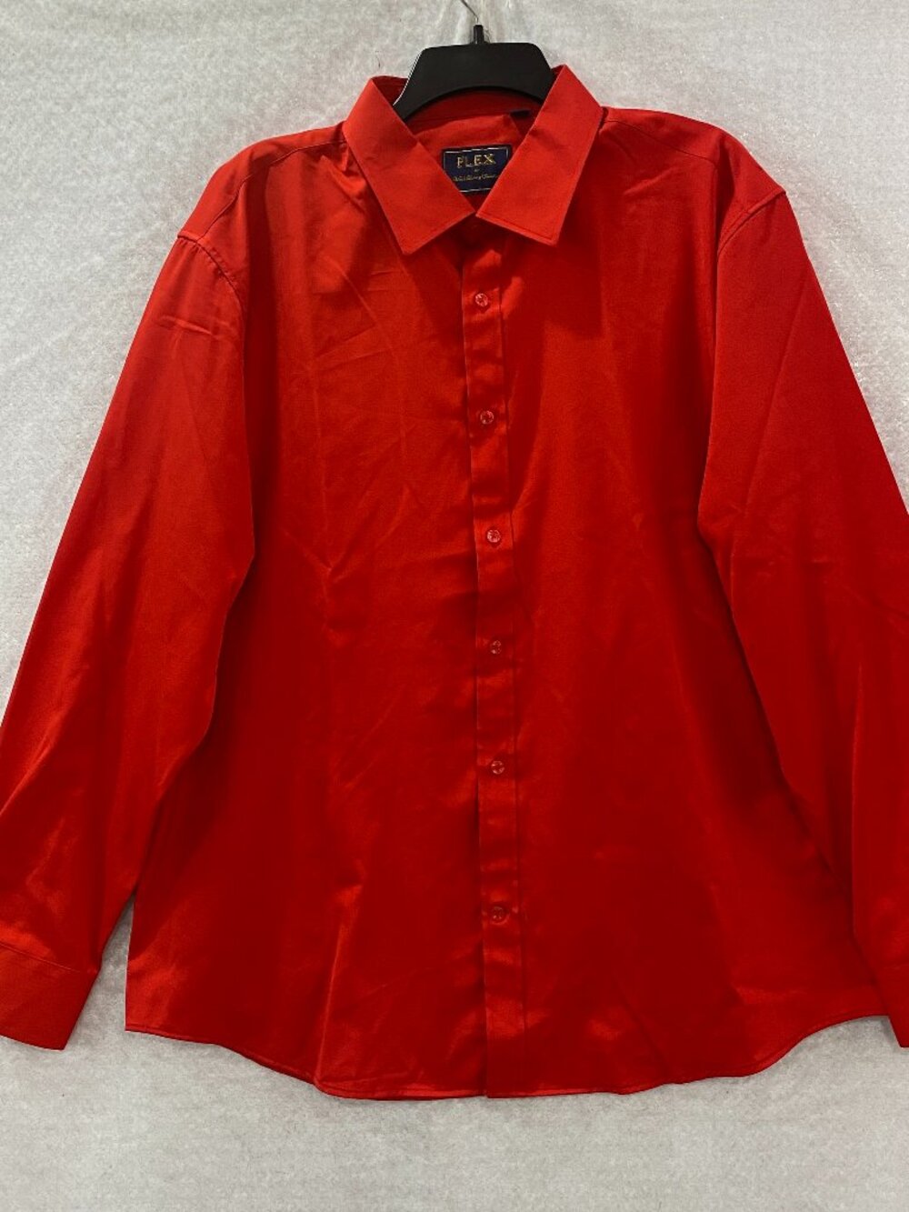 Flex Men’s Luxury Collection Dress Shirt XL Red Long Sleeve Button Down.